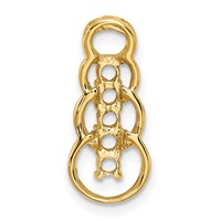 14K Yellow Gold 5 Synthetic Stone Family Pendant view 4