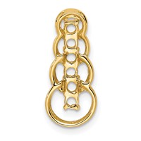 14K Yellow Gold 6 Genuine Stone Family Pendant view 4