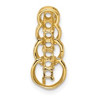 14K Yellow Gold 7 Synthetic Stone Family Pendant view 4