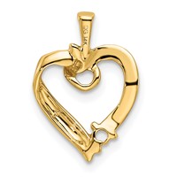 14K Yellow Gold 1 Synthetic Stone Family Pendant view 4