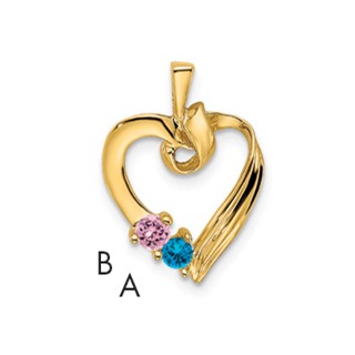 14kw 2 Stone Family Pendant Mounting