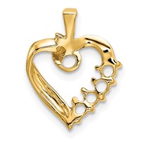 14K Yellow Gold 4 Genuine Stone Family Pendant view 4