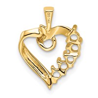 14K Yellow Gold 5 Synthetic Stone Family Pendant view 4