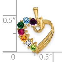 14K 7 Genuine Stone Family Pendant view 5