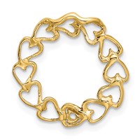 14K Yellow Gold 1 Synthetic Stone Family Pendant view 4