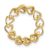 14K Yellow Gold 4 Genuine Stone Family Pendant view 4