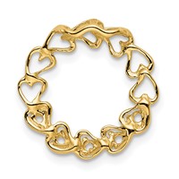 14K Yellow Gold 5 Synthetic Stone Family Pendant view 4