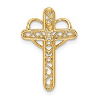 14K Yellow Gold Synthetic Diamond Family Jewelry Pendant view 3