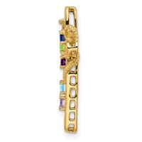 14K Yellow Gold Synthetic Diamond Family Jewelry Pendant view 2