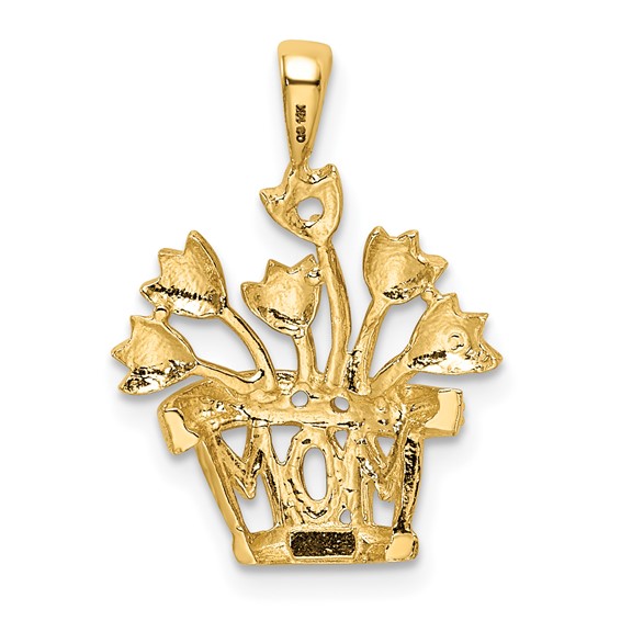 Birthstone Mothers Flowerpot Pendant Mounting