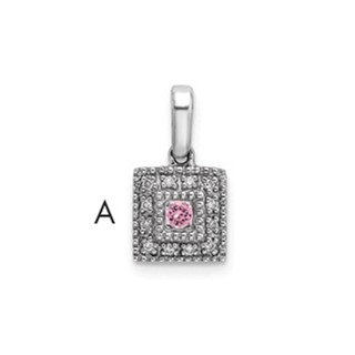 Family Jewelry Birthstone & Diamond Set Pendant          