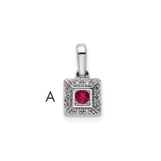Family Jewelry Birthstone & Diamond Set Pendant          