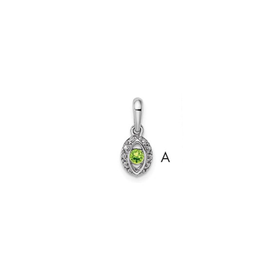 Family Jewelry Birthstone & Diamond Set Pendant