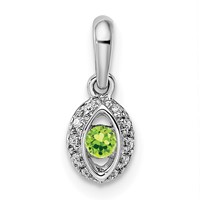 14K White Gold Family Jewelry Diamond Semi-Set Pendant view 2