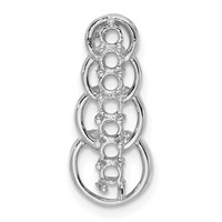 14K White Gold 7 Genuine Stone Family Pendant view 3