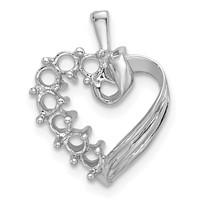 14K White Gold 7 Genuine Stone Family Pendant view 3