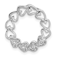14K White Gold 4 Synthetic Stone Family Pendant view 4
