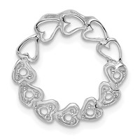 14K White Gold 7 Synthetic Stone Family Pendant view 3