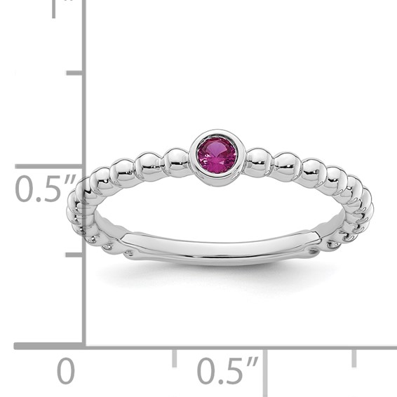 14k White Gold 1 Genuine Birthstone  Mother's Ring