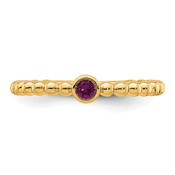 14k 1 Synthetic Birthstone Mother's Ring