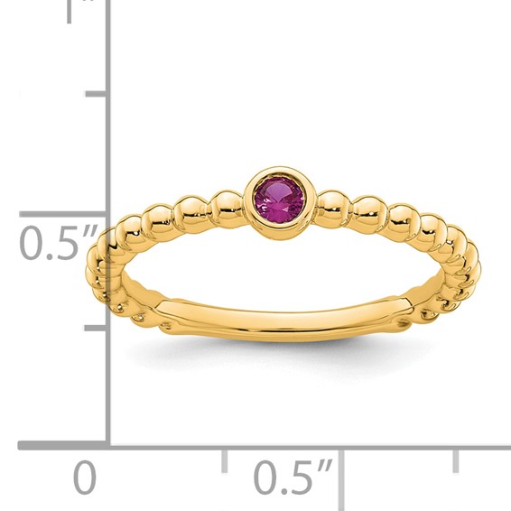 14k 1 Synthetic Birthstone Mother's Ring