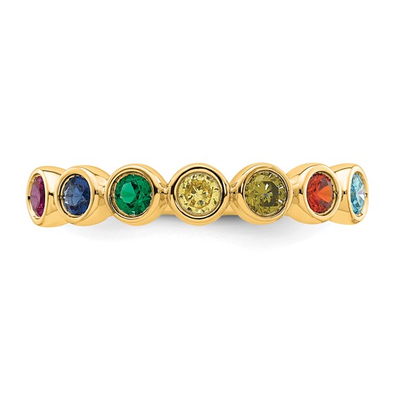 14k 7 Birthstone Mother's Ring Mounting