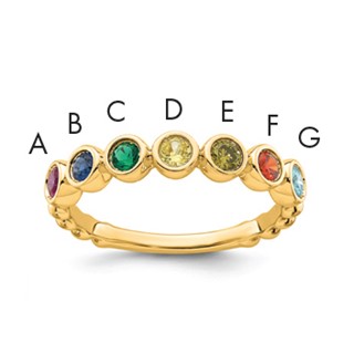 14k 7 Birthstone Mother's Ring Mounting
