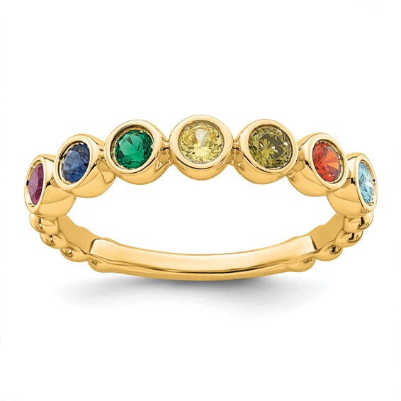 14k 7 Birthstone Mother's Ring Mounting