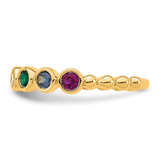 14k 8  Genuine Birthstone Mother's Ring