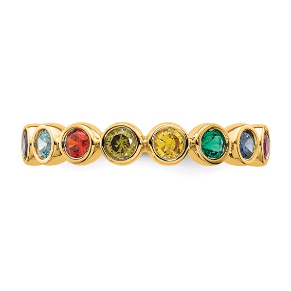 14k 8  Genuine Birthstone Mother's Ring