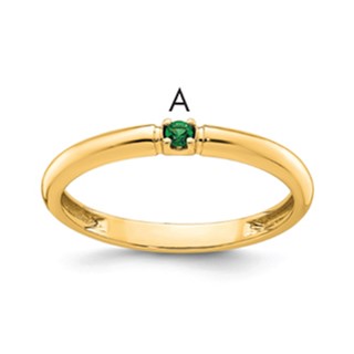 14k Yellow  Gold Mother's Ring Mounting