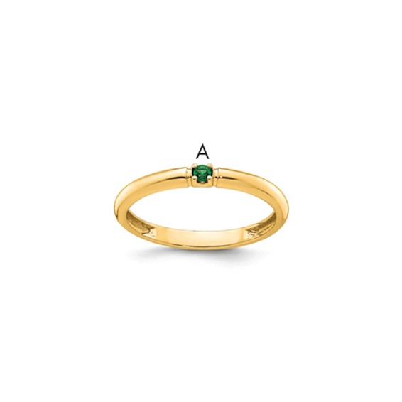 14k Yellow  Gold Mother's Ring Mounting