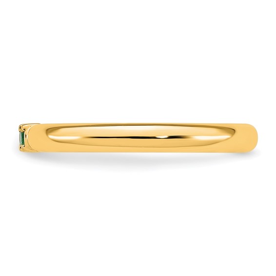 14k Yellow Gold 2 Genuine Birthstone Mother's Ring