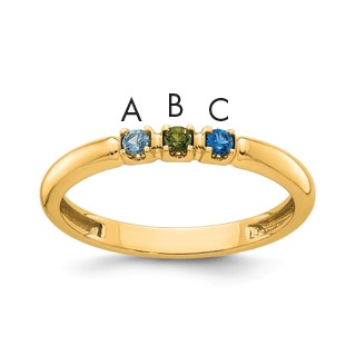 14k Yellow Gold  Mother's Ring Mounting
