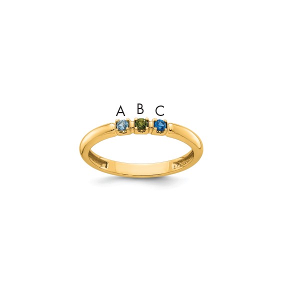 14k Yellow Gold  Mother's Ring Mounting