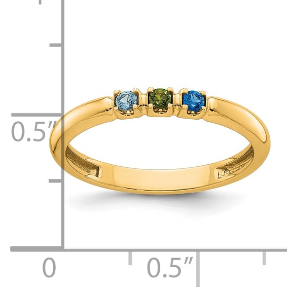 14k Yellow Gold  Mother's Ring Mounting