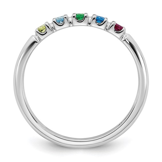14k White gold  Mother's Ring Mounting