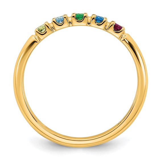 14k Yellow Gold  Mother's Ring mounting