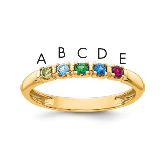 14k Yellow Gold  Mother's Ring mounting