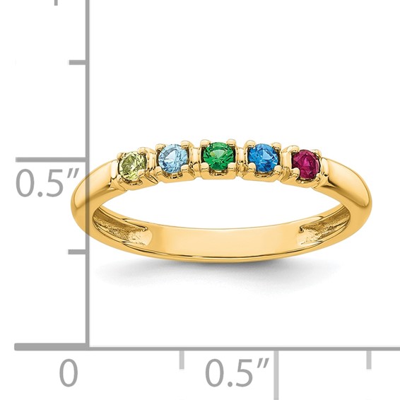 14k Yellow Gold  Mother's Ring mounting