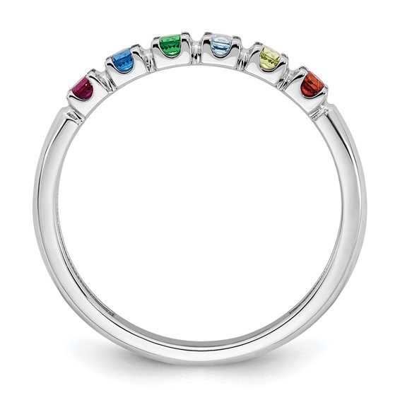 14k White Gold Mother's  Ring Mounting