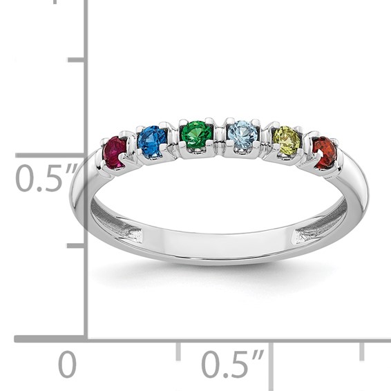 14k White Gold Mother's  Ring Mounting