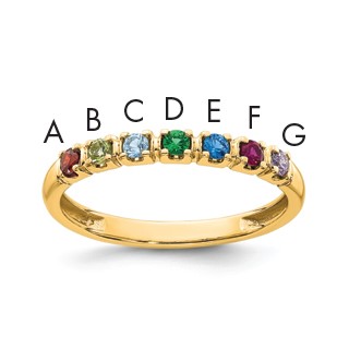 14k Yellow Gold Mother's Ring Mounting