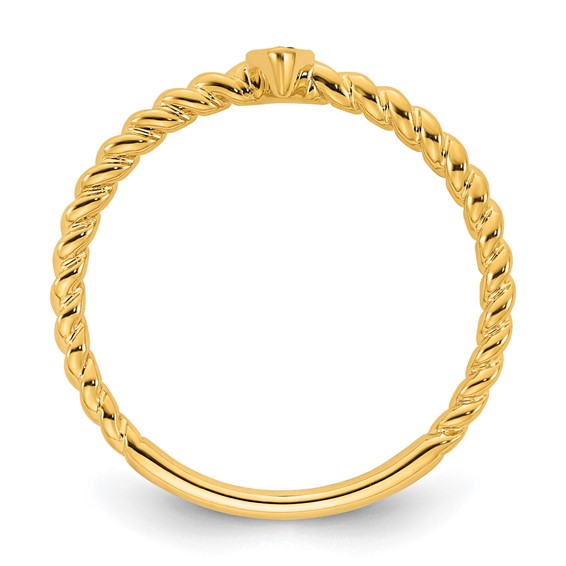 14k 1 Genuine Birthstone Mother's Ring