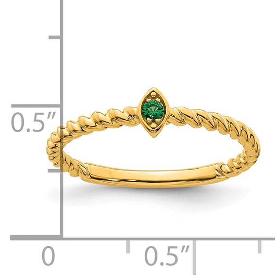 14k 1 Genuine Birthstone Mother's Ring