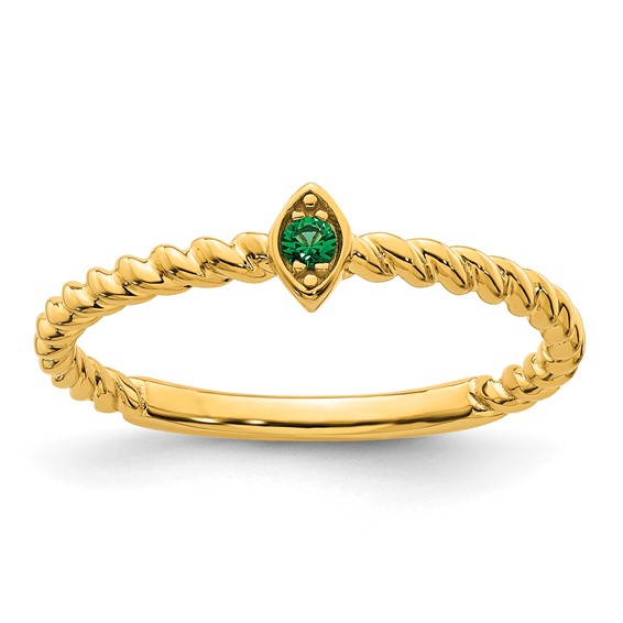 14k 1 Genuine Birthstone Mother's Ring