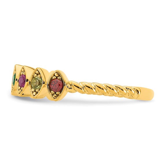 14k 8 Genuine Birthstone Mother's Ring