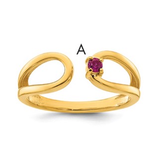 14k 1 Synthetic Birthstone Mother's Wrap Ring