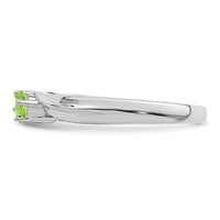 14K White Gold Genuine Family Jewelry Ring view 3