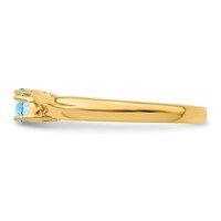 14K Yellow Gold Synthetic Family Jewelry Ring view 4